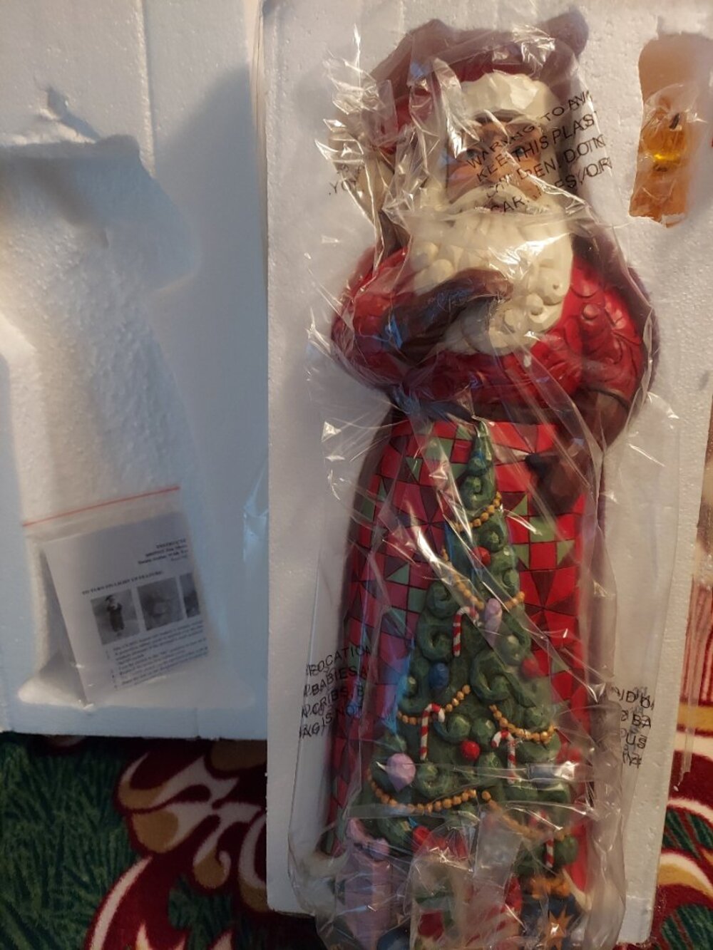 Jim Shore huge Collectible Christmas Santa Claus figurine with lighted star